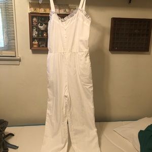 White jumpsuit 100% cotton size 5/6
